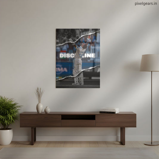 The Rise of Discipline Quote Metal Poster | Aesthetic Pop Art Wall Decor & Painting