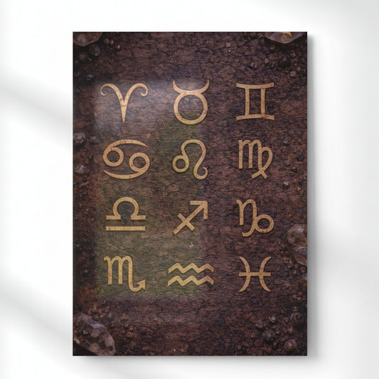 The Twelve Zodiac Metal Poster | Aesthetic Pop Art Wall Decor & Painting