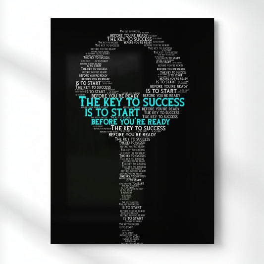 The Key to Success Metal Poster | Aesthetic Pop Art Wall Decor & Painting