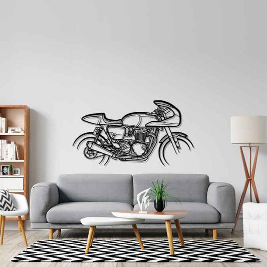 Thruxton 1200 2018 Metal Wall Art Bike Silhouettes | Wall Decor | Gift For Men - Pixelgears