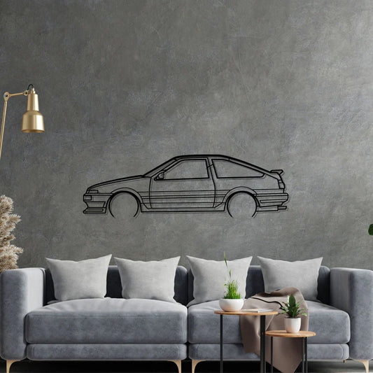 Toyota AE86 Metal Wall Art Car Silhouette | Personalized Car Gift For Men - PixelGears