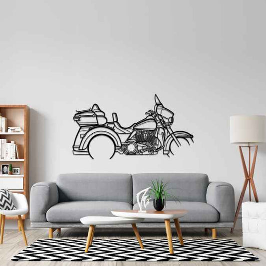 Tri Glide 2017 Metal Wall Art Bike Silhouettes | Wall Decor | Gift For Men - Pixelgears