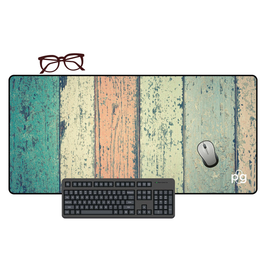 Turquoise Beach White Wash Wood - XXL and XXXXL Mouse Pad - PixelGears