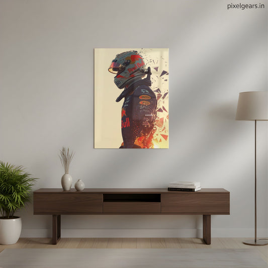 Unleash The Racing Fire Metal Poster | Aesthetic Pop Art Wall Decor & Painting