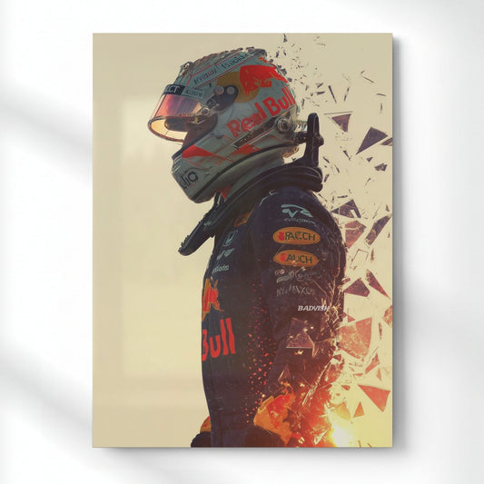 Unleash The Racing Fire Metal Poster | Aesthetic Pop Art Wall Decor & Painting