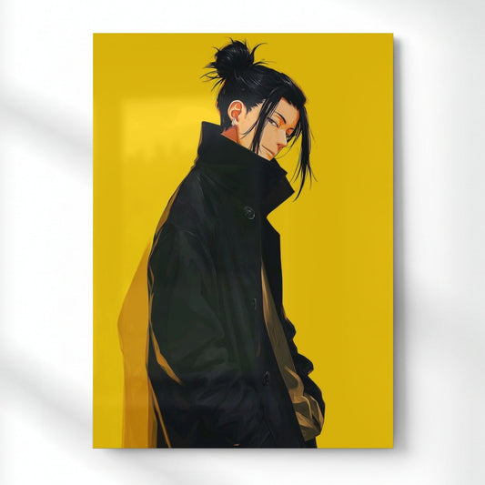 Urban Samurai Aesthetic Metal Poster | Aesthetic Pop Art Wall Decor & Painting
