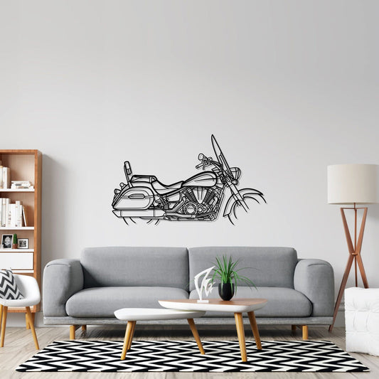 V-Star 1300 Tourer Metal Wall Art Bike Silhouettes | Wall Decor | Gift For Men - Pixelgears