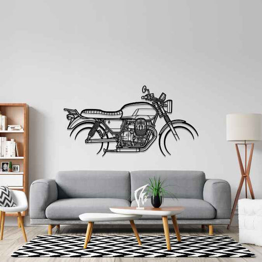 V7 3 2017 Metal Wall Art Bike Silhouettes | Wall Decor | Gift For Men - Pixelgears