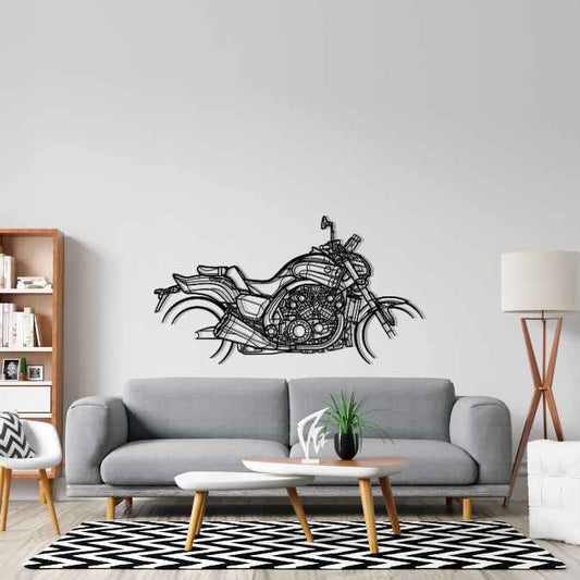 V Max 2020 Silhouette Metal Wall Art Bike Silhouettes | Wall Decor | Gift For Men - Pixelgears