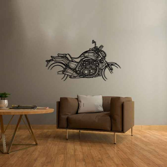 V Max 2020 Silhouette Metal Wall Art Bike Silhouettes | Wall Decor | Gift For Men - Pixelgears