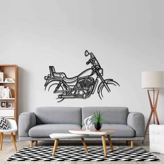 VS 750 Intruder 1989 Silhouette Metal Wall Art Bike Silhouettes | Wall Decor | Gift For Men - Pixelgears