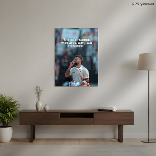 Virat Kohli Success Mantra Metal Poster | Aesthetic Pop Art Wall Decor & Painting