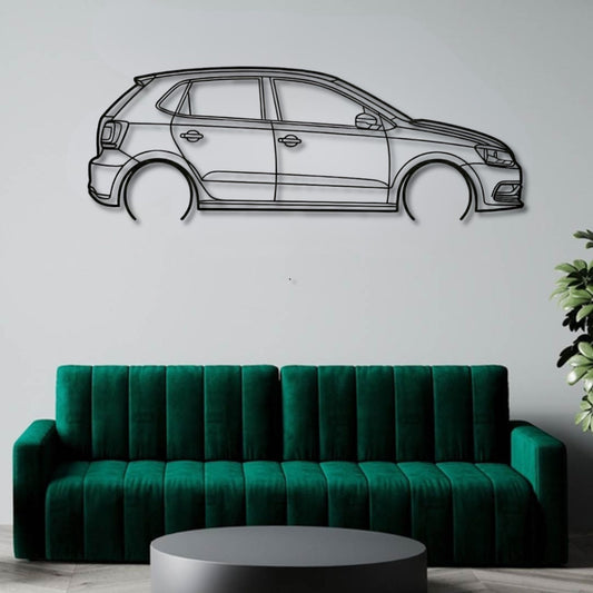 Volkswagen Polo Metal Wall Art Car Silhouette | Personalized Car Gift For Men - PixelGears