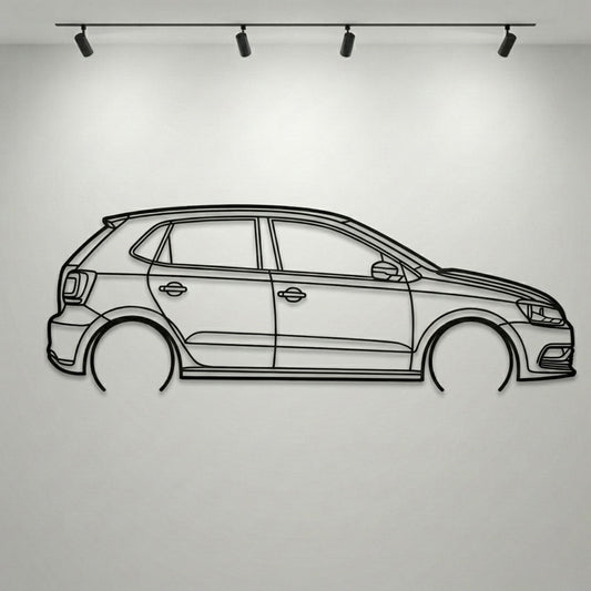 Volkswagen Polo Metal Wall Art Car Silhouette | Personalized Car Gift For Men - PixelGears