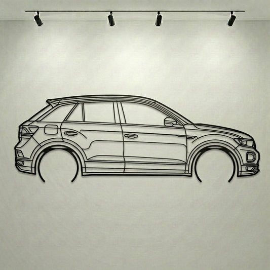 Volkswagen T-Roc Metal Wall Art Car Silhouette | Personalized Car Gift For Men - PixelGears