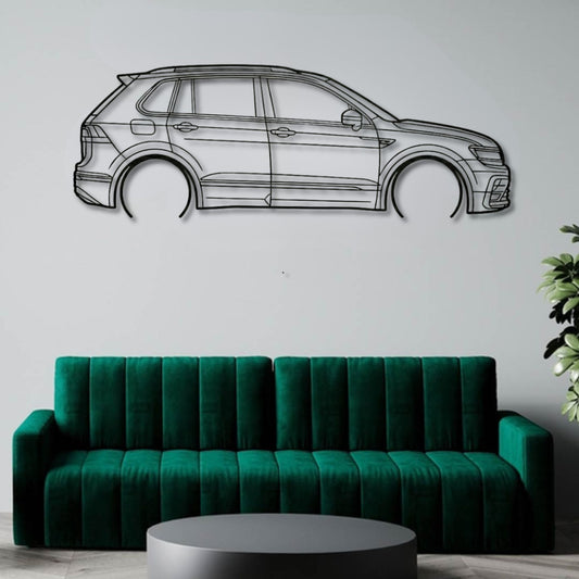 Volkswagen Tiguan R-Line Metal Wall Art Car Silhouette | Personalized Car Gift For Men - PixelGears
