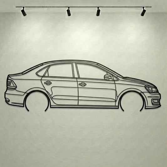 Volkswagen Vento Metal Wall Art Car Silhouette | Personalized Car Gift For Men - PixelGears
