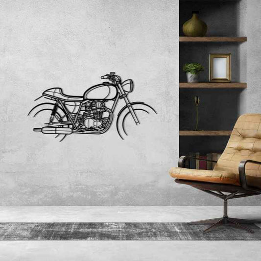 W650 2002 Metal Wall Art Bike Silhouettes | Wall Decor | Gift For Men - Pixelgears