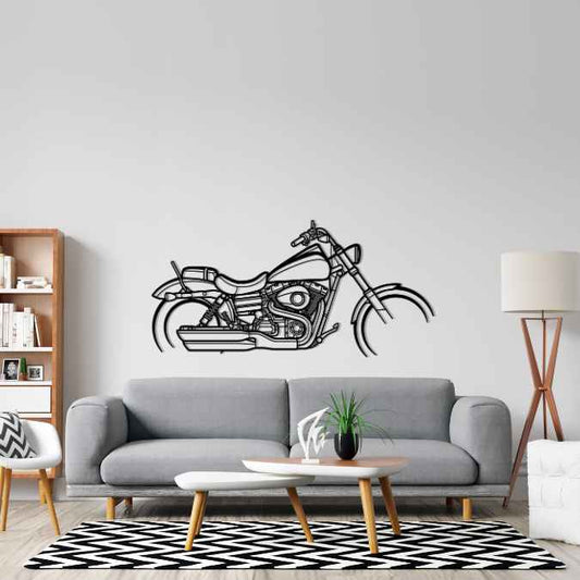 Wide Glide 2015 Metal Wall Art Bike Silhouettes | Wall Decor | Gift For Men - Pixelgears
