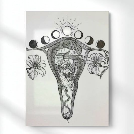 Womb of Creation Portal  Metal Poster | Aesthetic Pop Art Wall Decor & Painting