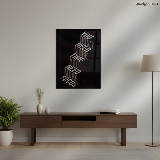 You Need More Focus Metal Poster | Aesthetic Pop Art Wall Decor & Painting