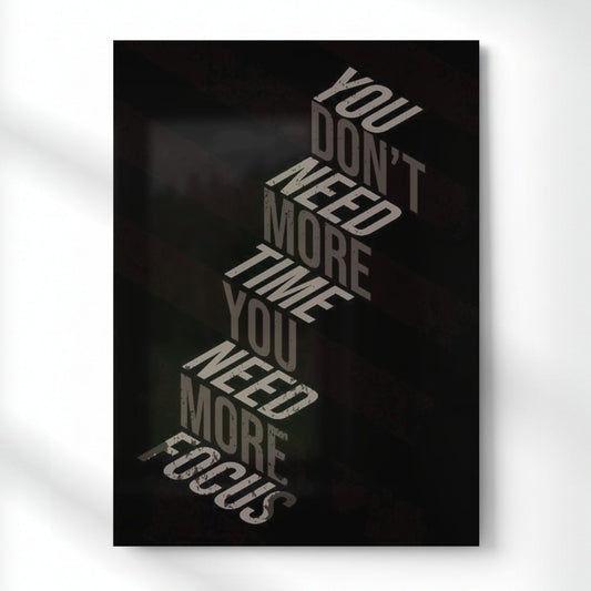 You Need More Focus Metal Poster | Aesthetic Pop Art Wall Decor & Painting