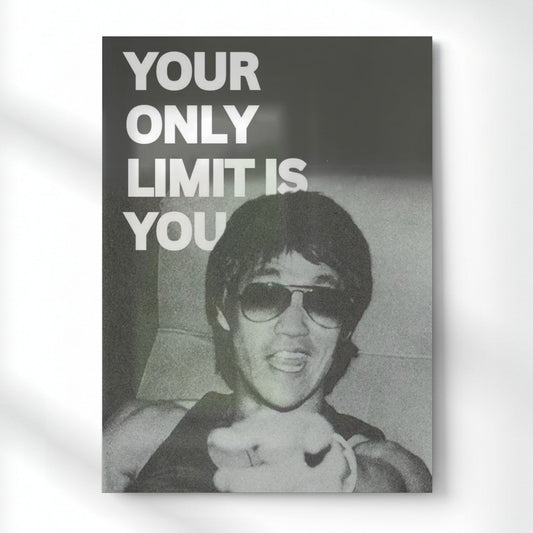Your Only Limit Is You Quote Metal Poster | Aesthetic Pop Art Wall Decor & Painting