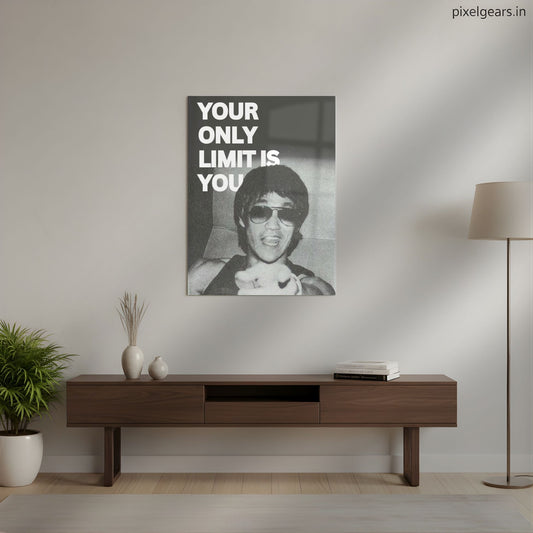 Your Only Limit Is You Quote Metal Poster | Aesthetic Pop Art Wall Decor & Painting