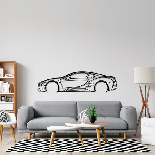BMW i8 Metal Wall Art Car Silhouette | Personalized Car Gift For Men - PixelGears